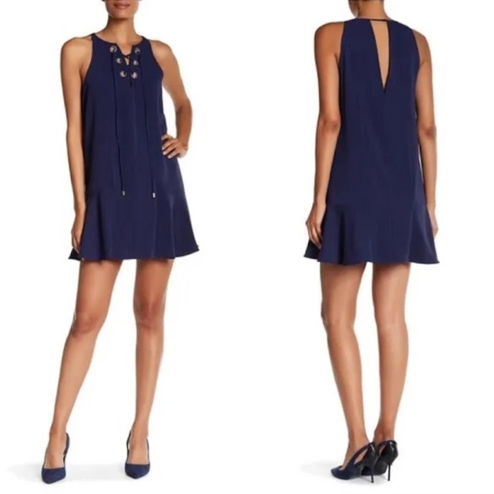Elegant Navy Sleeveless Dress